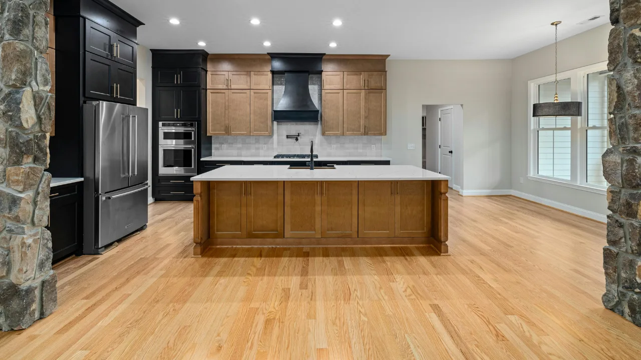 Engineered wood flooring in an Oklahoma City kitchen