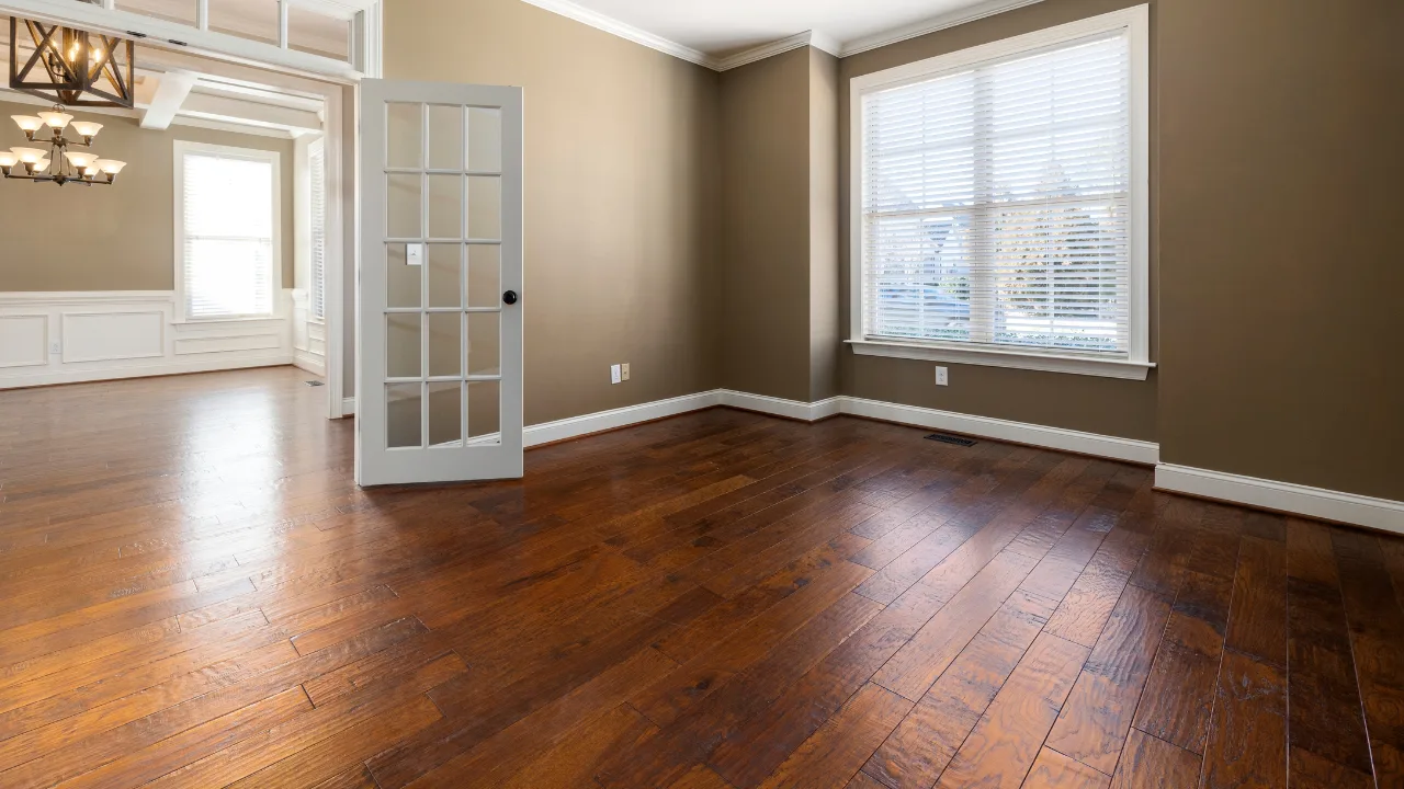 Engineered wood flooring in a sun-filled Oklahoma City sunroom